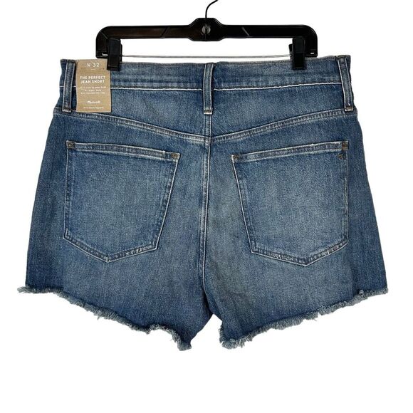 Madewell The Perfect Jean Short Size 32 High Rise Ullman Cut Off Denim Shorts - Picture 2 of 9